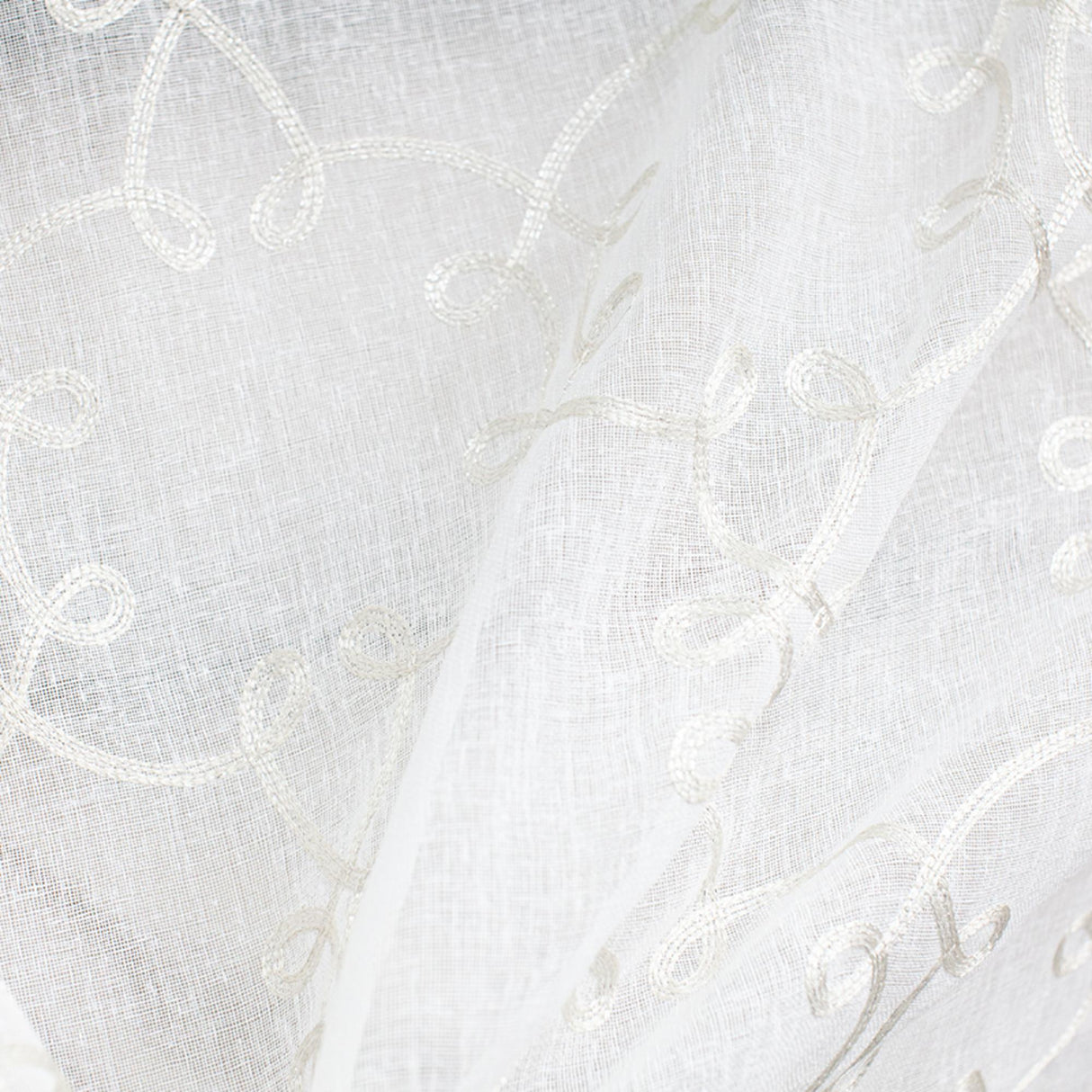 Casper Embroidered Sheer Fabric - Silver Metallic Bow Tie Pattern, 55" Width (1 Yard)