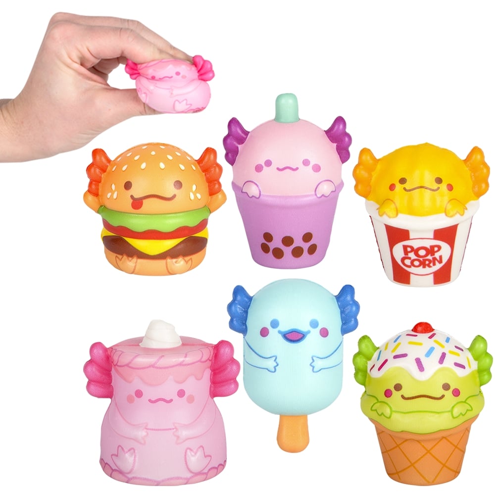 Micro Squish Axolotl Foodie Friends 2"