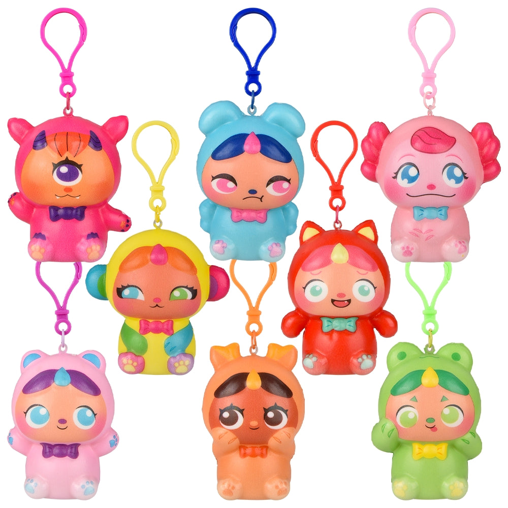 Squish Doll Clip-Ons (24/Disp)