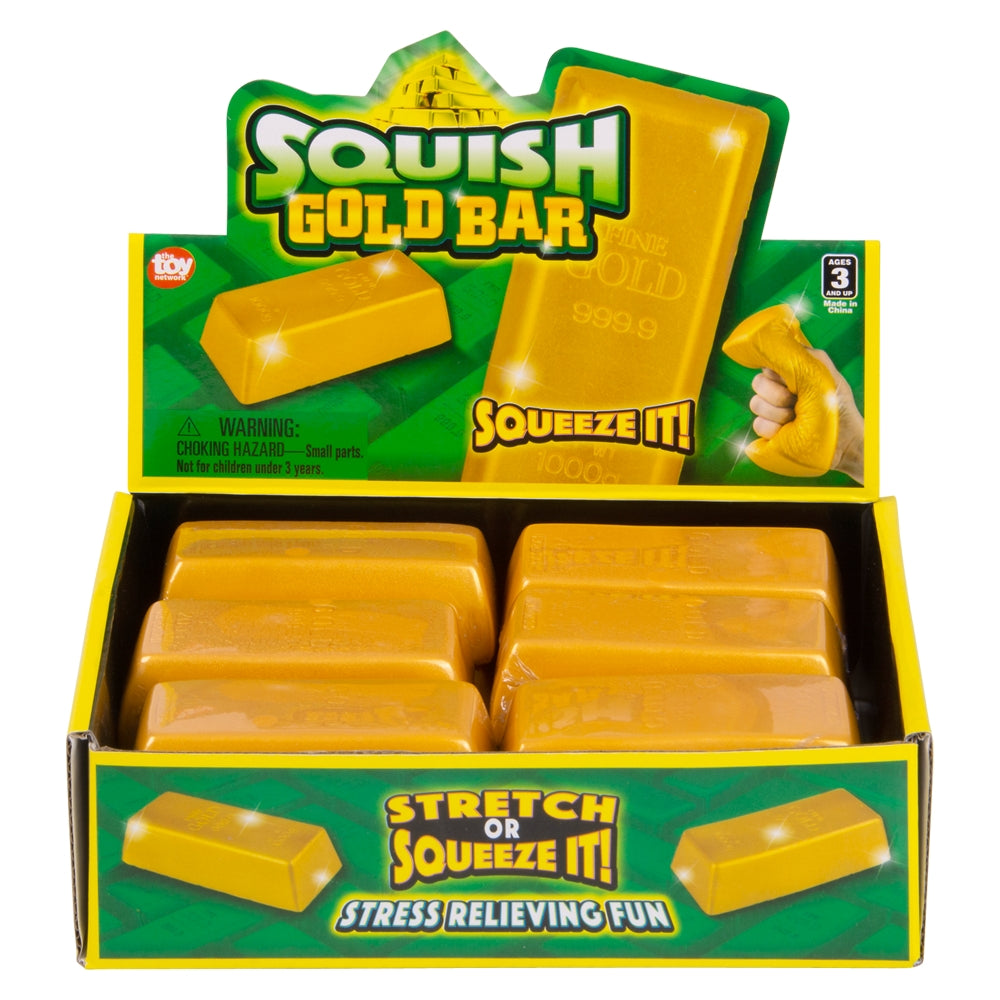 Squish Gold Bar Stress Toy (12 PC)