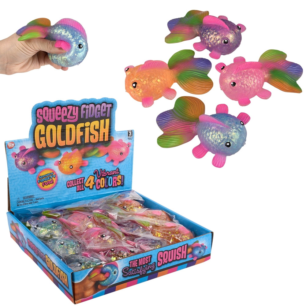 Squeezy Sugar Fidget Gold Fish (12 PC)