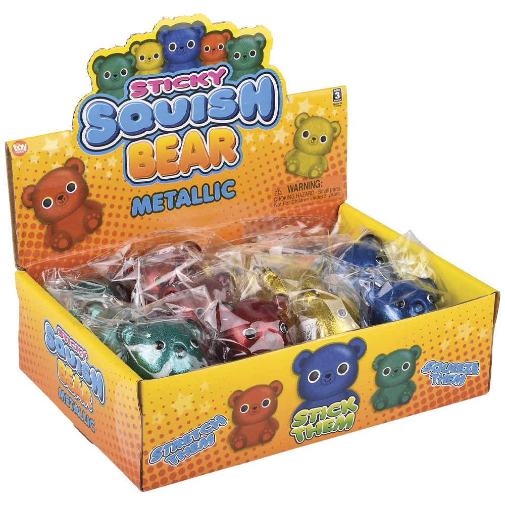 Squish Sticky Bear Fidget Toy (12 Display)