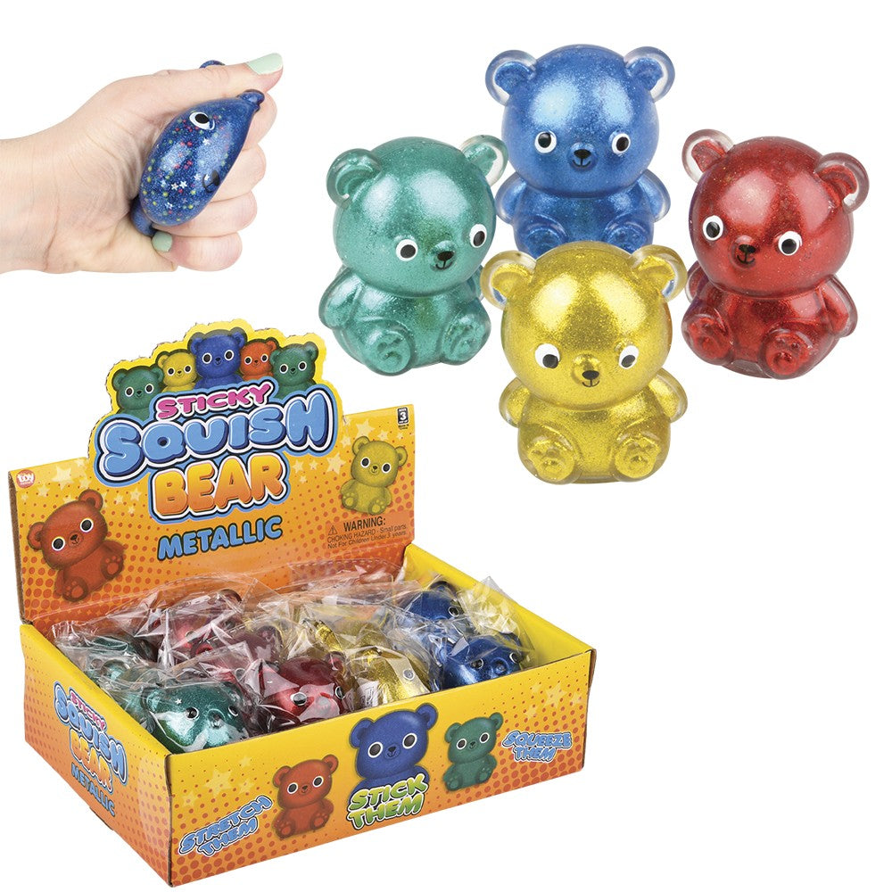 Squish Sticky Bear Fidget Toy (12 Display)