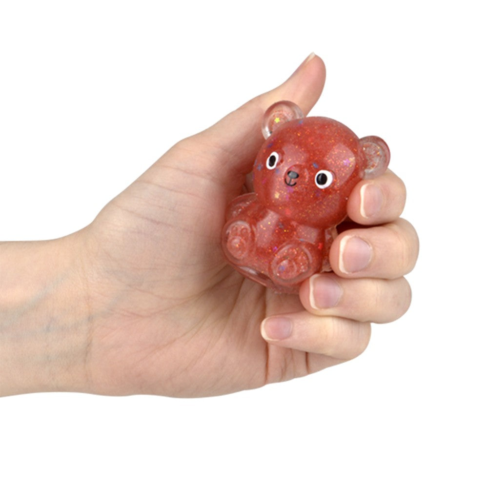 Squish Sticky Glitter Bear (12 Pc Display)