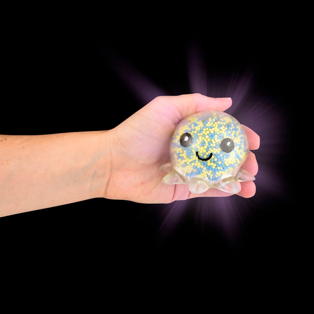 Light-Up Squish And Stretch Beaded Octopus (12 PC Display Box)