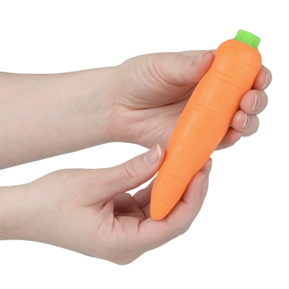 Stretch And Squeeze Carrot Fidget Toy (12 Pc Display)