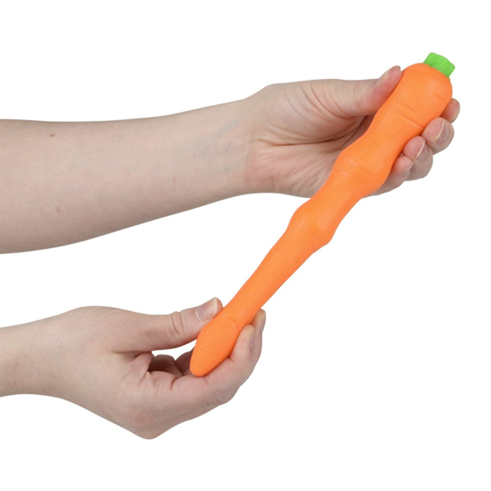 Stretch And Squeeze Carrot Fidget Toy (12 Pc Display)