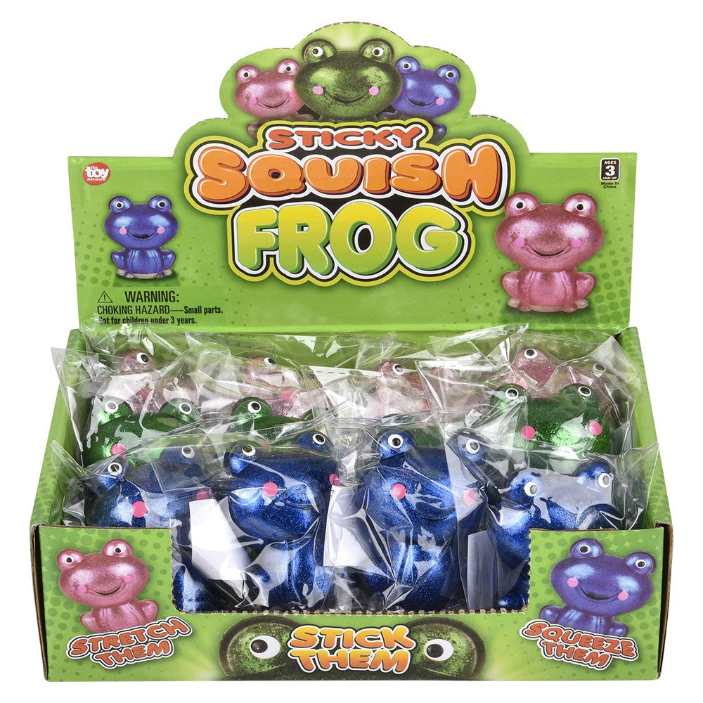 Squish Sticky Frog Fidget Toy (12 Pc Display)