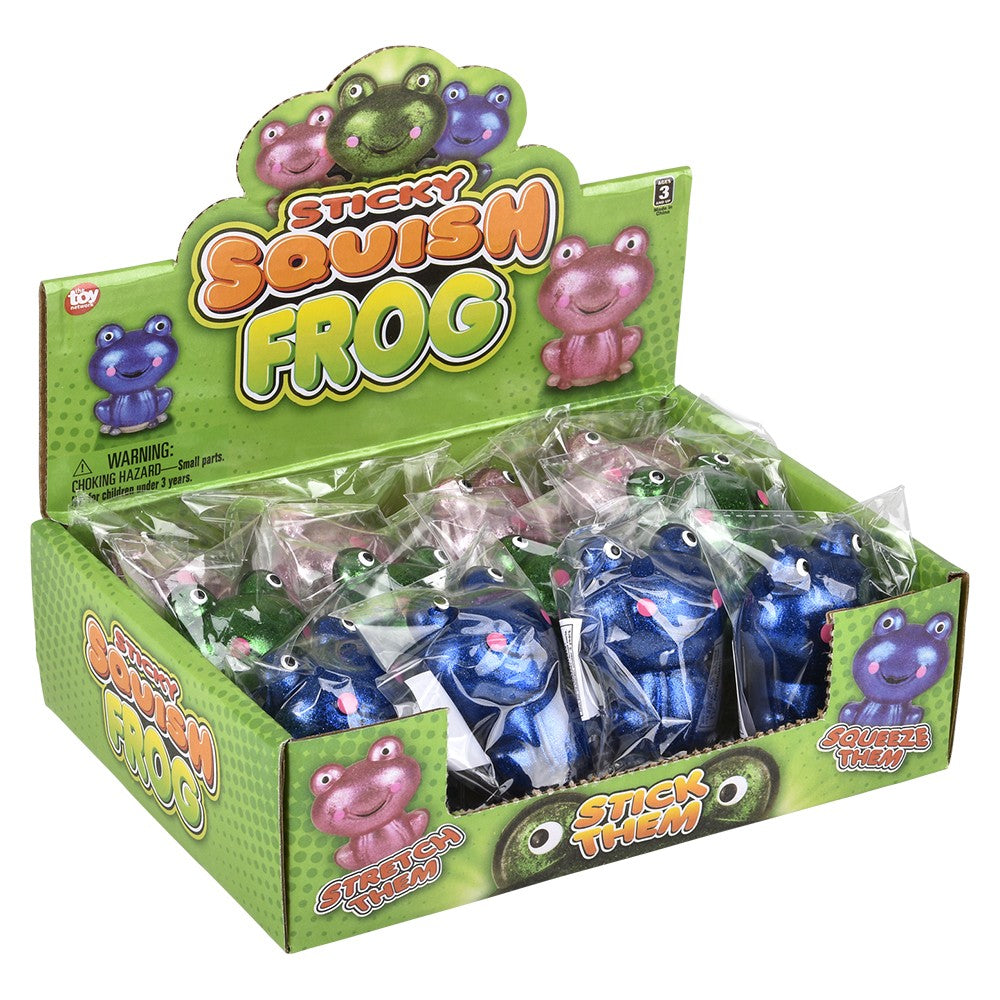 Squish Sticky Frog Fidget Toy (12 Pc Display)