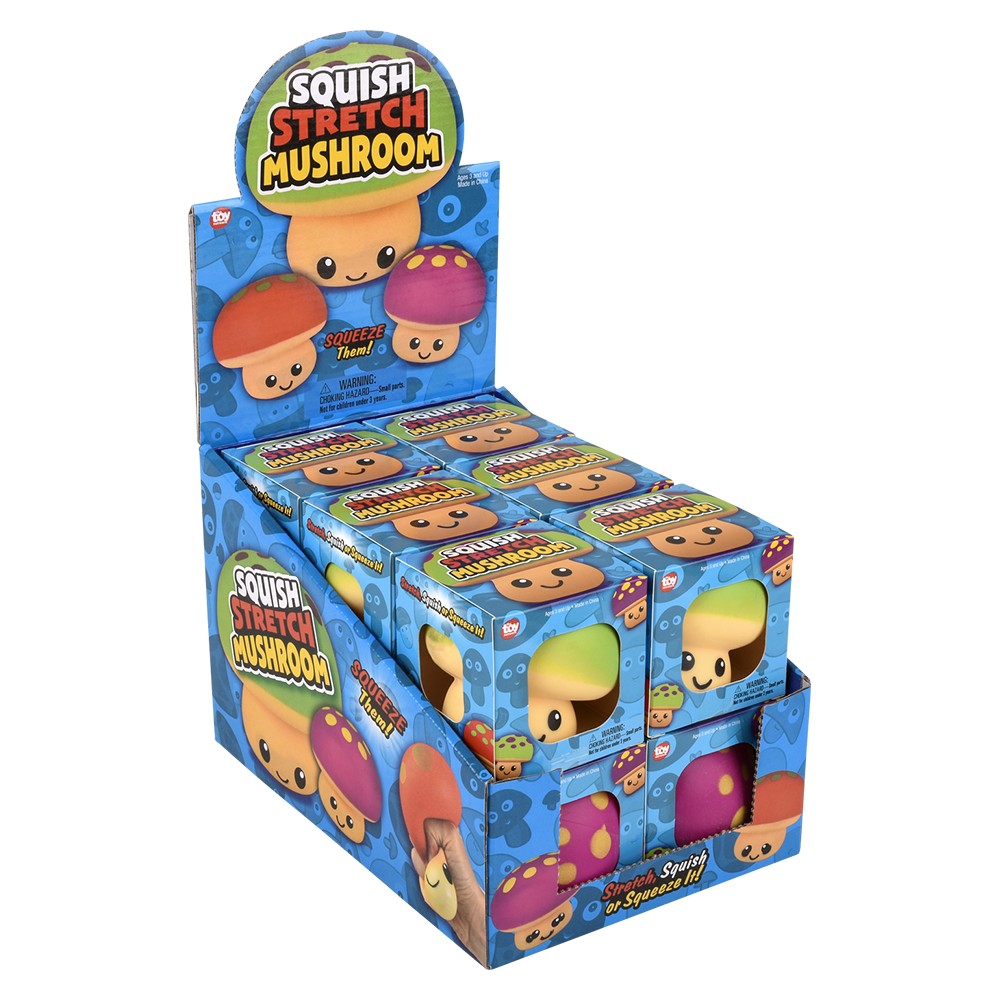 Squish and Stretch Mushroom (12 Piece Display)
