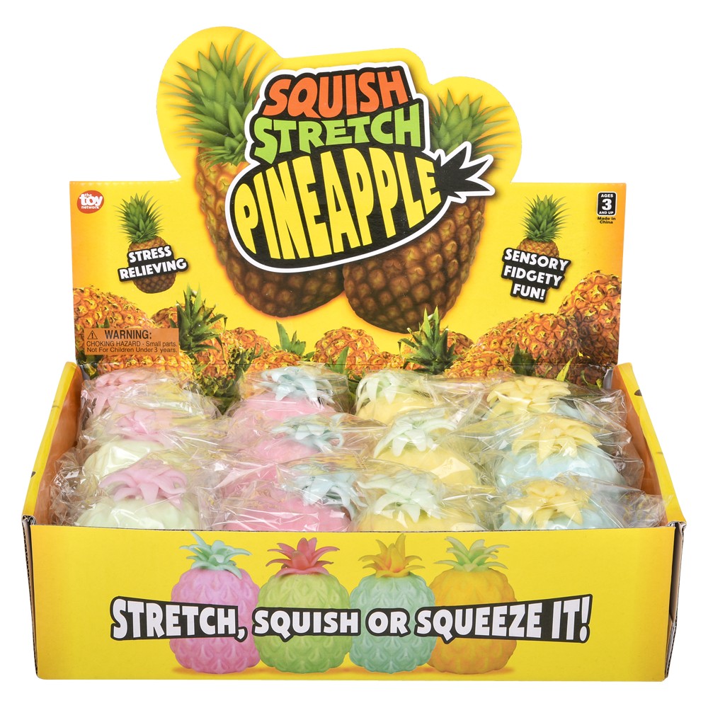 Squish and Stretch Pineapple Fidget Toy (1 DSP)