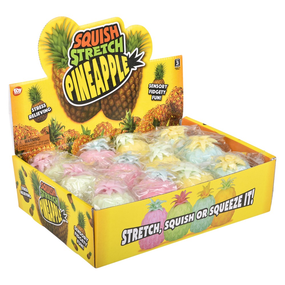 Squish and Stretch Pineapple Fidget Toy (1 DSP)