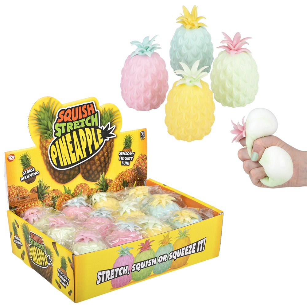 Squish and Stretch Pineapple Fidget Toy (1 DSP)
