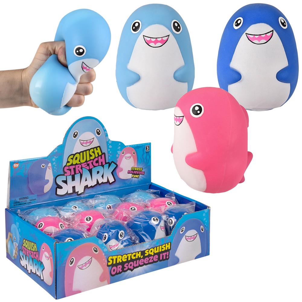 Shark Squish and Stretch Fidget Toy (12 PC Display)