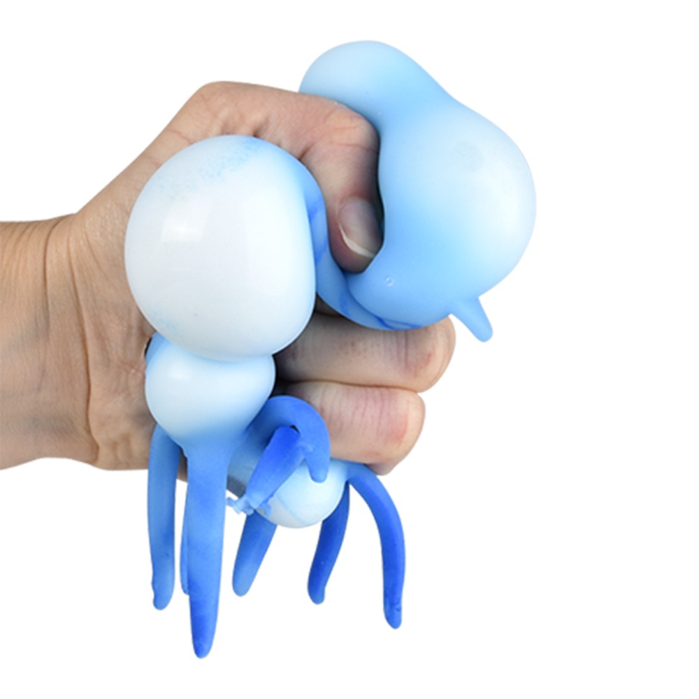 Squish And Stretch Squid Fidget Toy 6.25" (12 Pc Display)