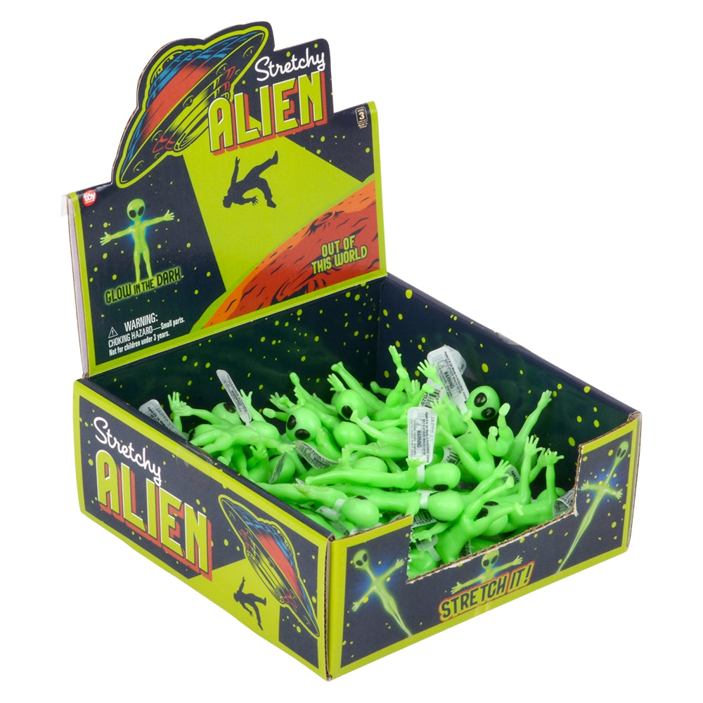 Glow In Dark Stretchy Alien (48 Count Display)