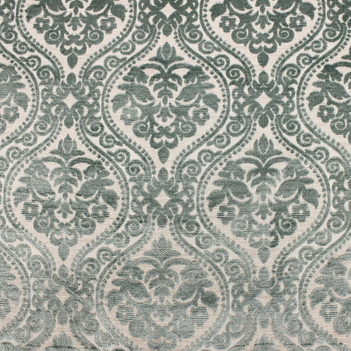 Catrina Fabric Damask Cut Velvet Fabric - Beige, Sky, Royal, Steel, 56" Width (1 Yard)
