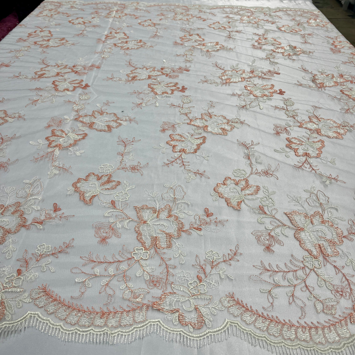 Embroidered Lace Mesh Floral