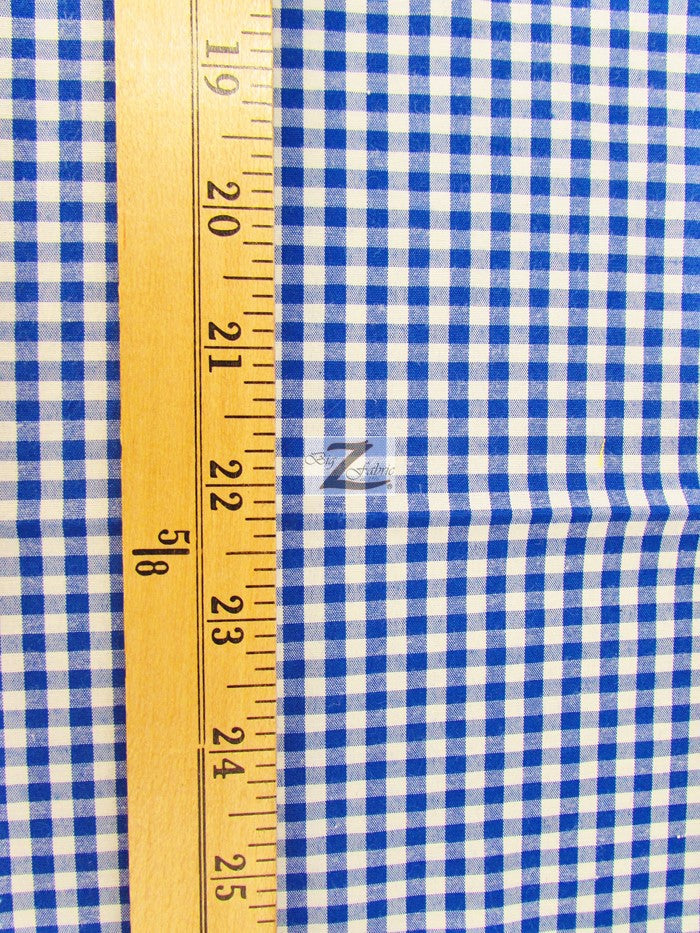 Mini Checkered Gingham Poly Cotton Fabric Mint
