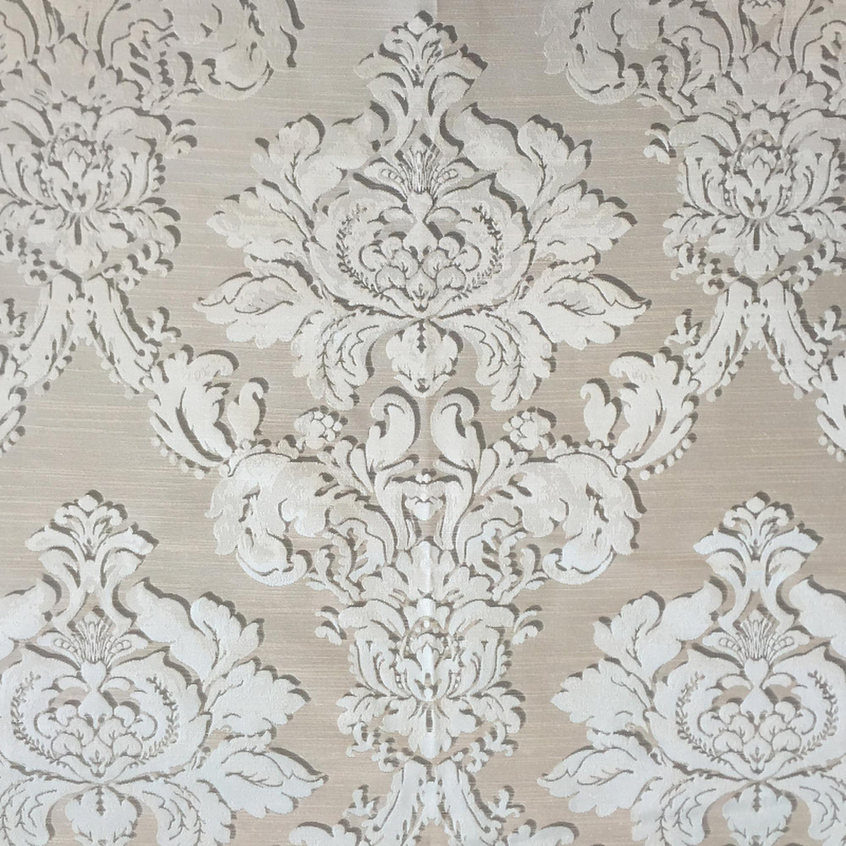 Chandler Fabric Polyester Rayon Fabric - Shiny Damask, 55" Width (1 Yard)