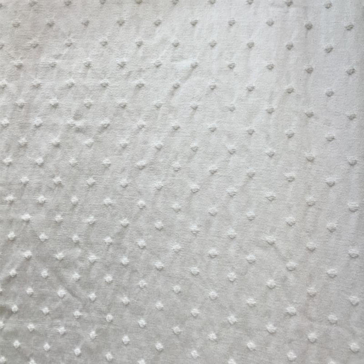 Chelsea Embossed Dotted Jacquard Cotton Blend Fabric - Natural Washed, 60" Width (1 Yard)