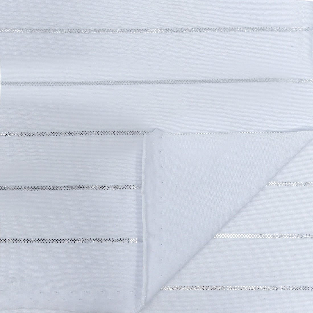 Chicago Foiled Line Spandex Fabric - Black/Silver, Black/Gold, White/Silver, 55/56" Width (1 Yard)