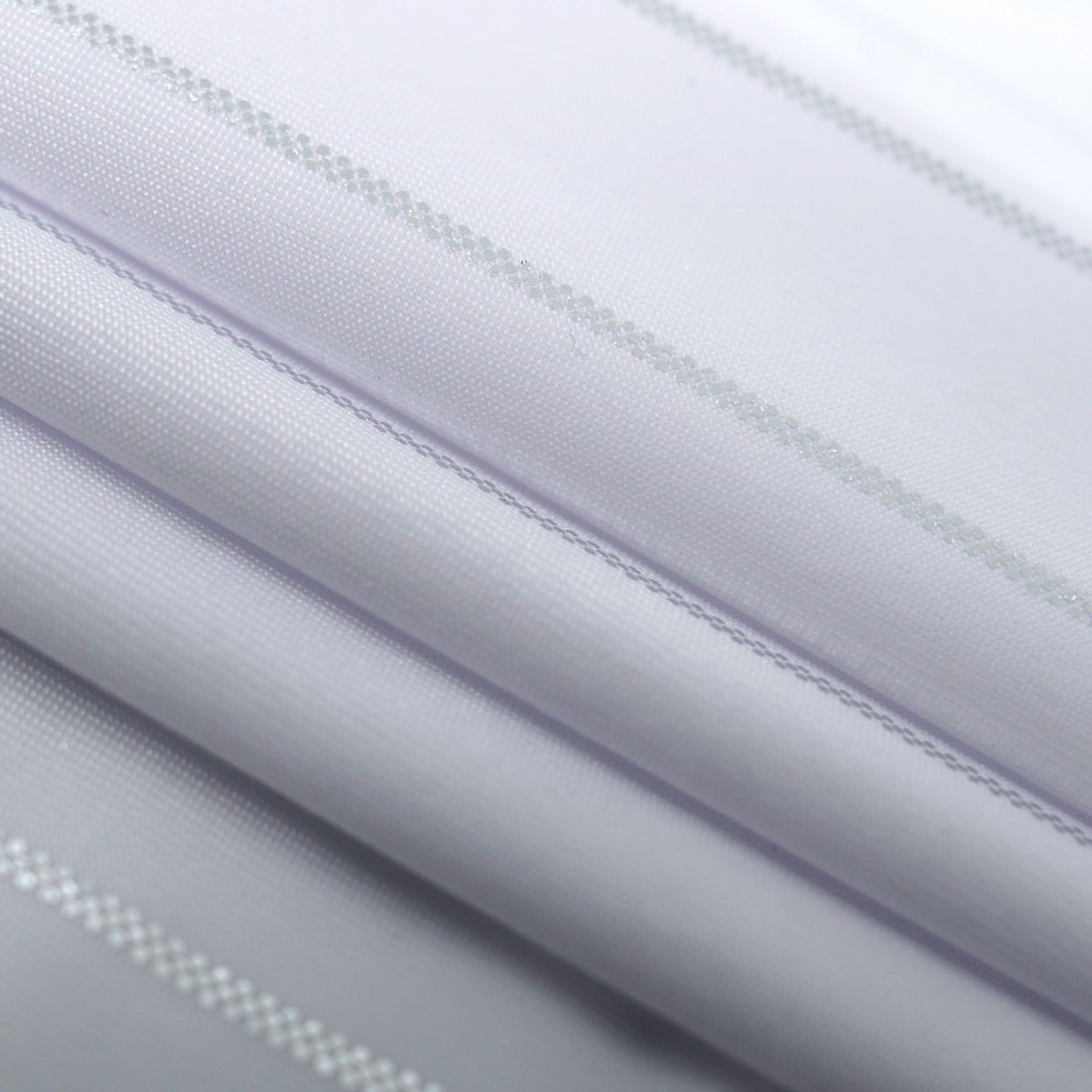 Foiled Line Spandex Fabric Black Silver
