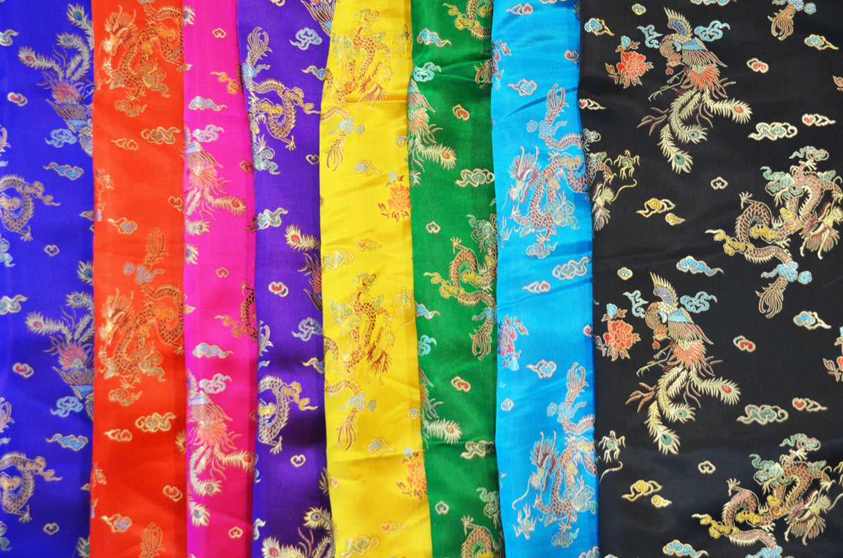 Dragon Brocade Chinese Brocade Fabric - Dragon Pattern, 45" Width (1 Yard)