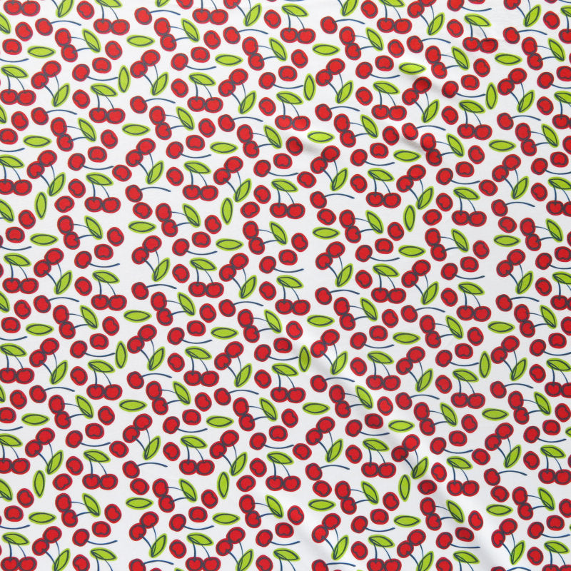 Swim Knit Cherries Poly Spandex Swimsuit Fabric