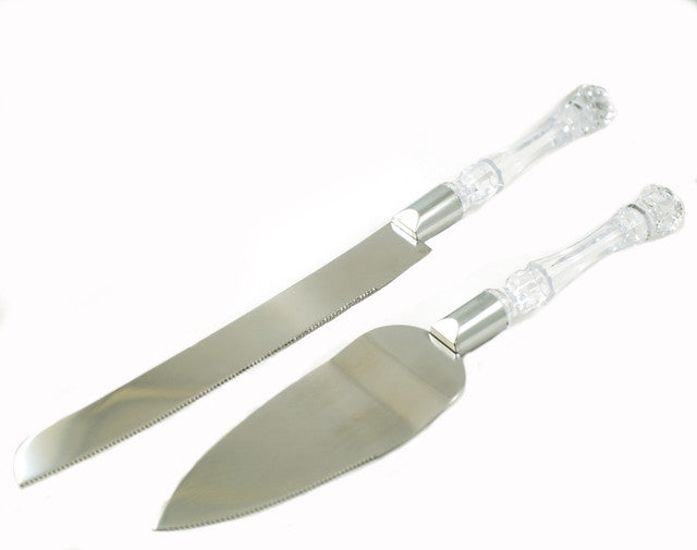 Silver Wedding Cake Knife and Server Set Bulk Wholesale Deal