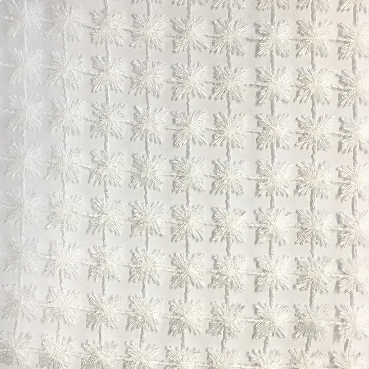 Clover Floral Metallic Sheer Polyester Fabric - Floral Sheer, 110" Width (1 Yard)