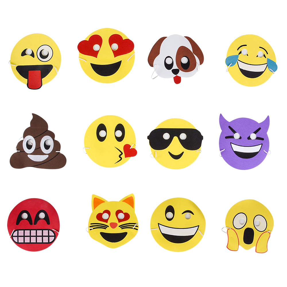 Foam Emoticon Masks (1 DZ)