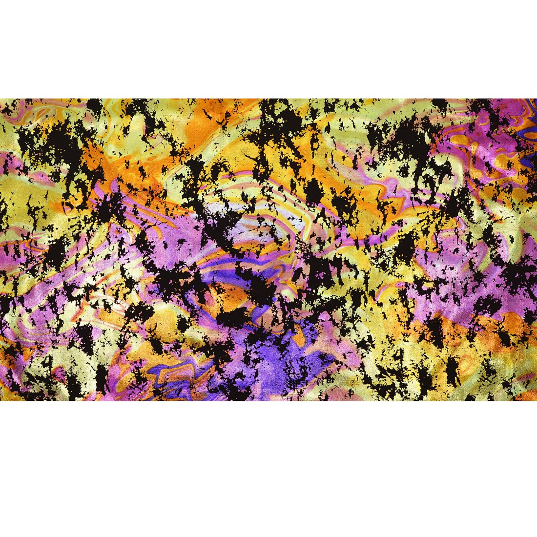 Flashy Marble Foiled Spandex Fabric - Blue Marble Foil, 60" Width (1 Yard)
