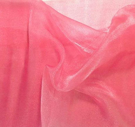 1 Yard Sparkle Crystal Sheer Organza Fabric, 60? Wide Shiny 100% Polyester Fabric for Fashion, Crafts, Decorations