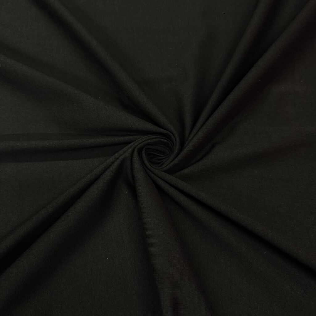Cotton Lycra Jersey Knit Fabric - Black 220 GSM