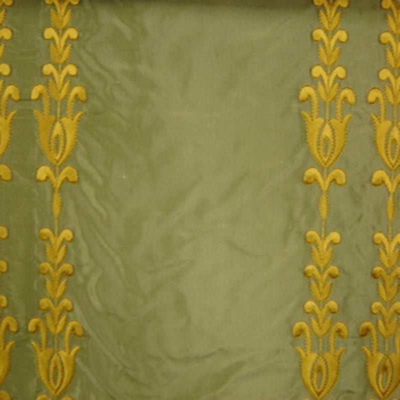 Courtney Silk Fabric - Striped Floral, 54" Width (1 Yard)