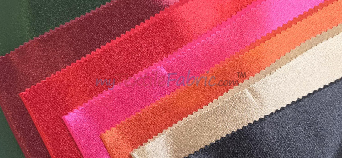 Crepe Back Satin Korea Quality Polyester Fabric - Textured Crepe Satin, 58/60" Width, Yards & Bolts