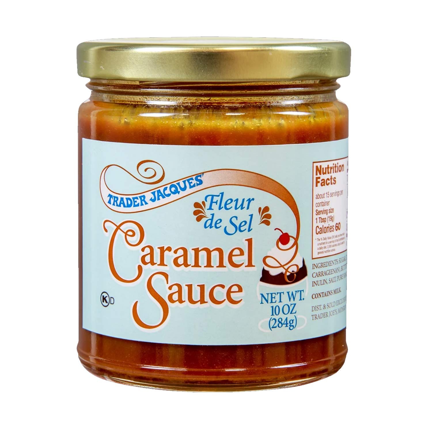 Trader Joe's Salty Caramel Delight Fleur de Sel Caramel Sauce 10 Oz
