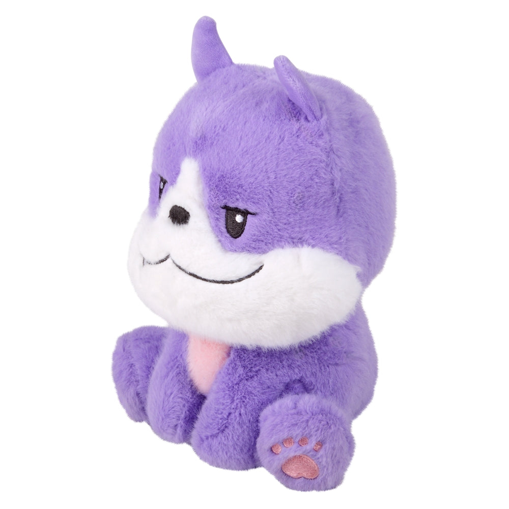 Purple Plush Sitting Dog 9" (1 PC)