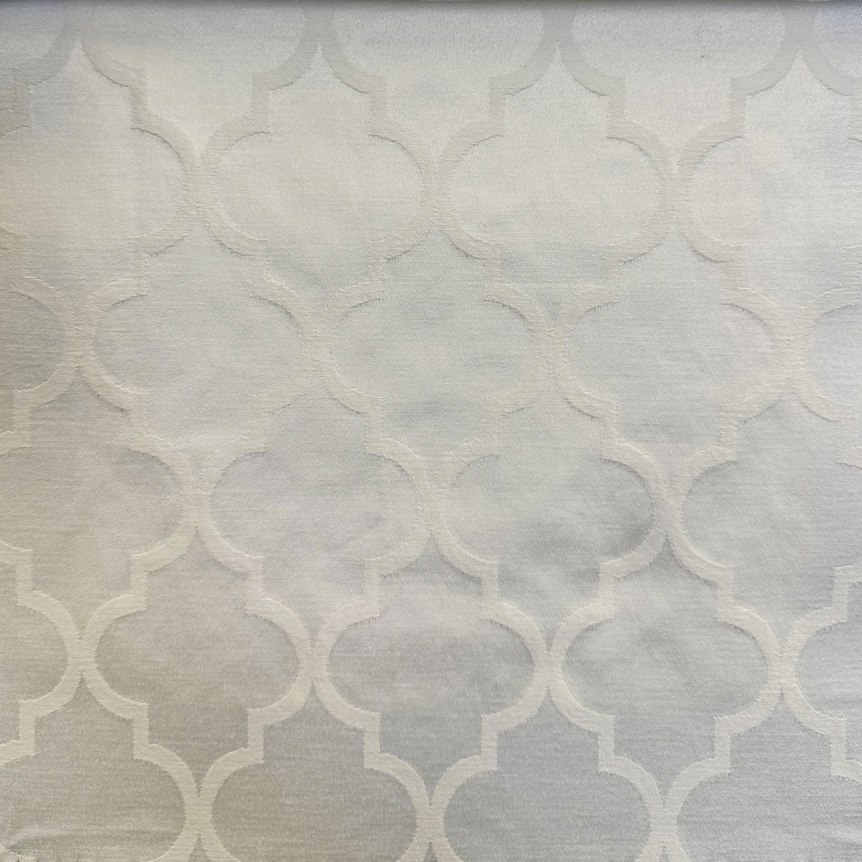 Crawford Fabric - Cotton Polyester Embossed Medallion Jacquard Fabric, Natural/Washed, 58" Width (1 Yard)