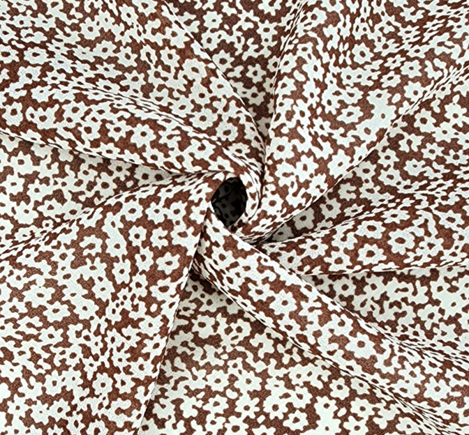 Crepe Chiffon Polyester Fabric - Rust, 57/58" Width
