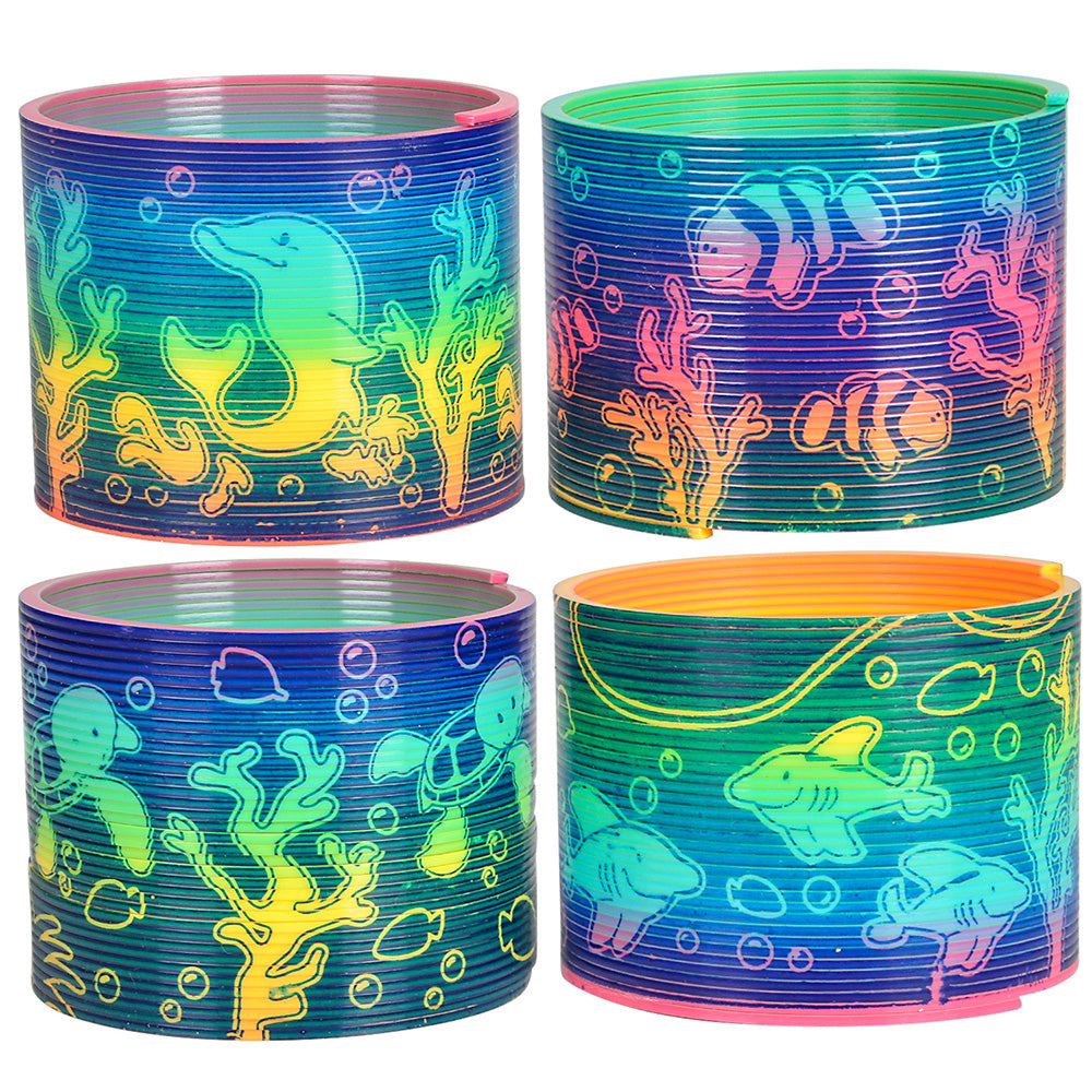 Aquatic Animal Print Coil Spring (12 PC Display)