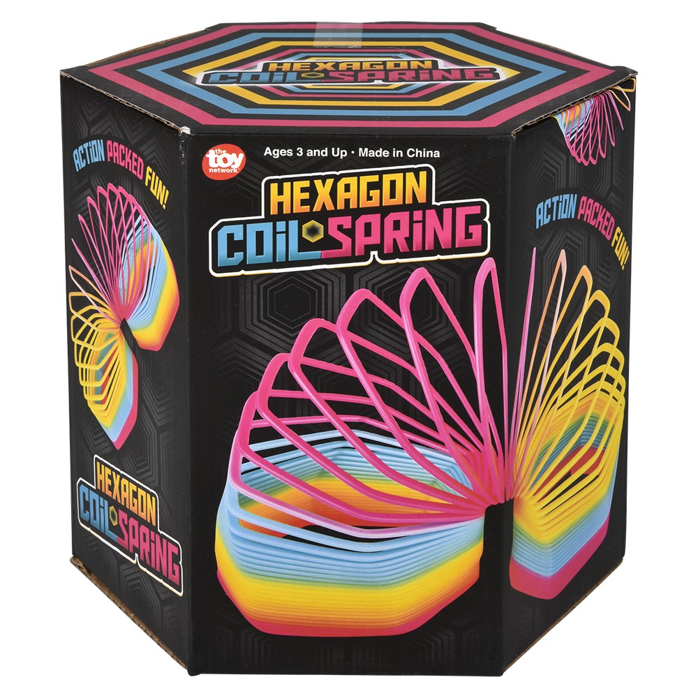 Rainbow Coil Spring 6" Mega Hexagon