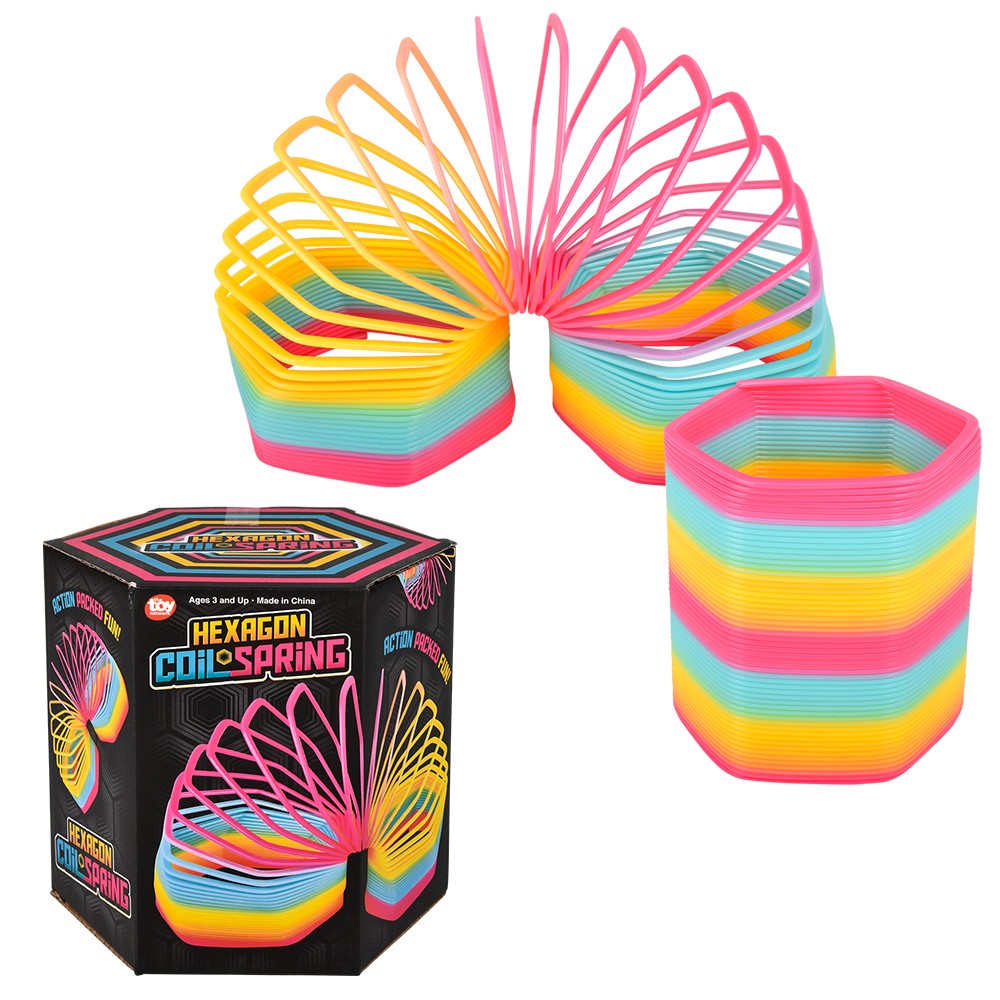 Rainbow Coil Spring 6" Mega Hexagon