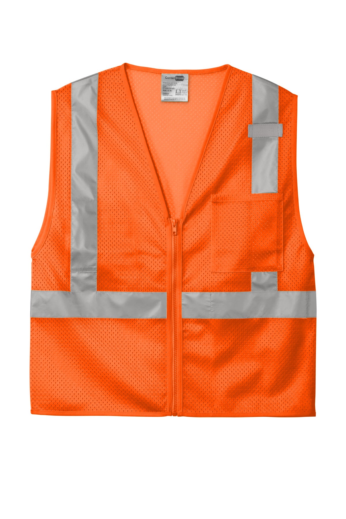 CornerStone ® ANSI 107 Class 2 Mesh Zippered Vest