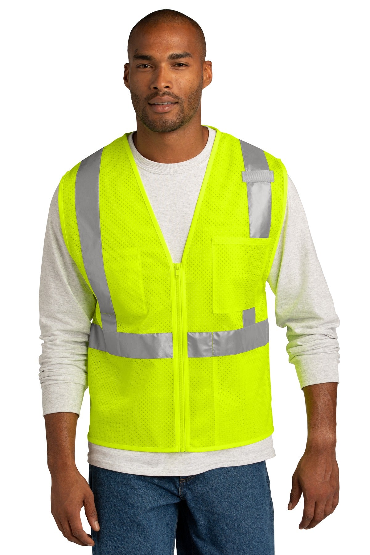 CornerStone ® ANSI 107 Class 2 Mesh Zippered Vest