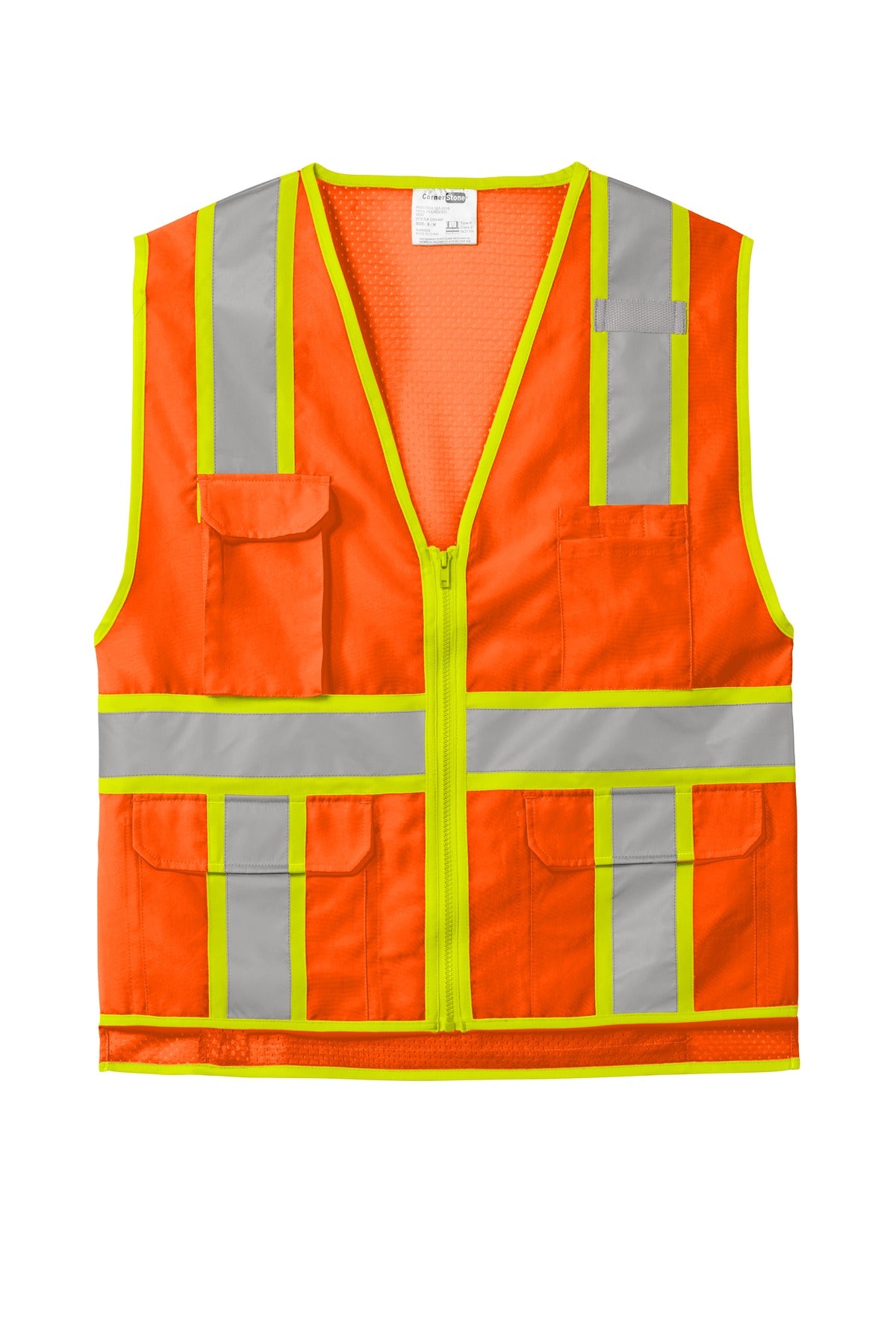 CornerStone ® ANSI 107 Class 2 Surveyor Zippered Two-Tone Vest