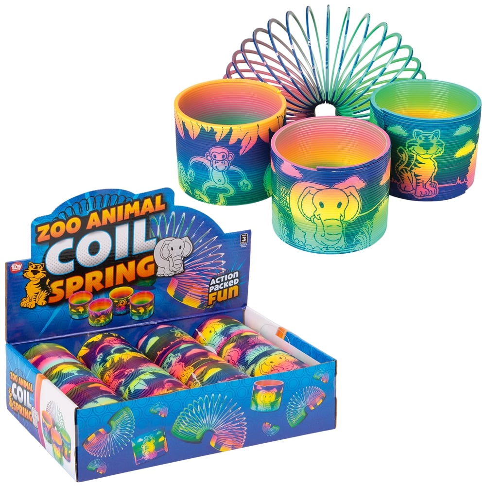 Zoo Animal Print Coil Spring (12 Pc Display)