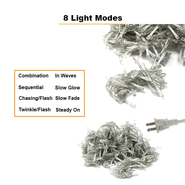 200 LED Curtain Light White