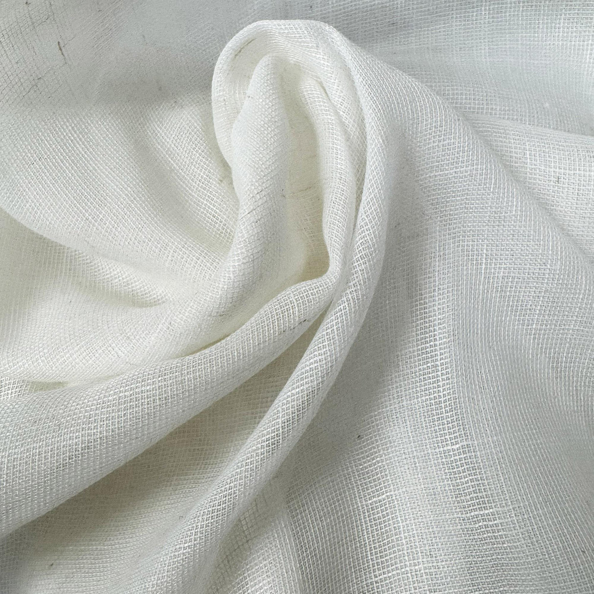 Curtis Sheer Polyester Fabric - Natural Solid Sheer, 118" Width (1 Yard)